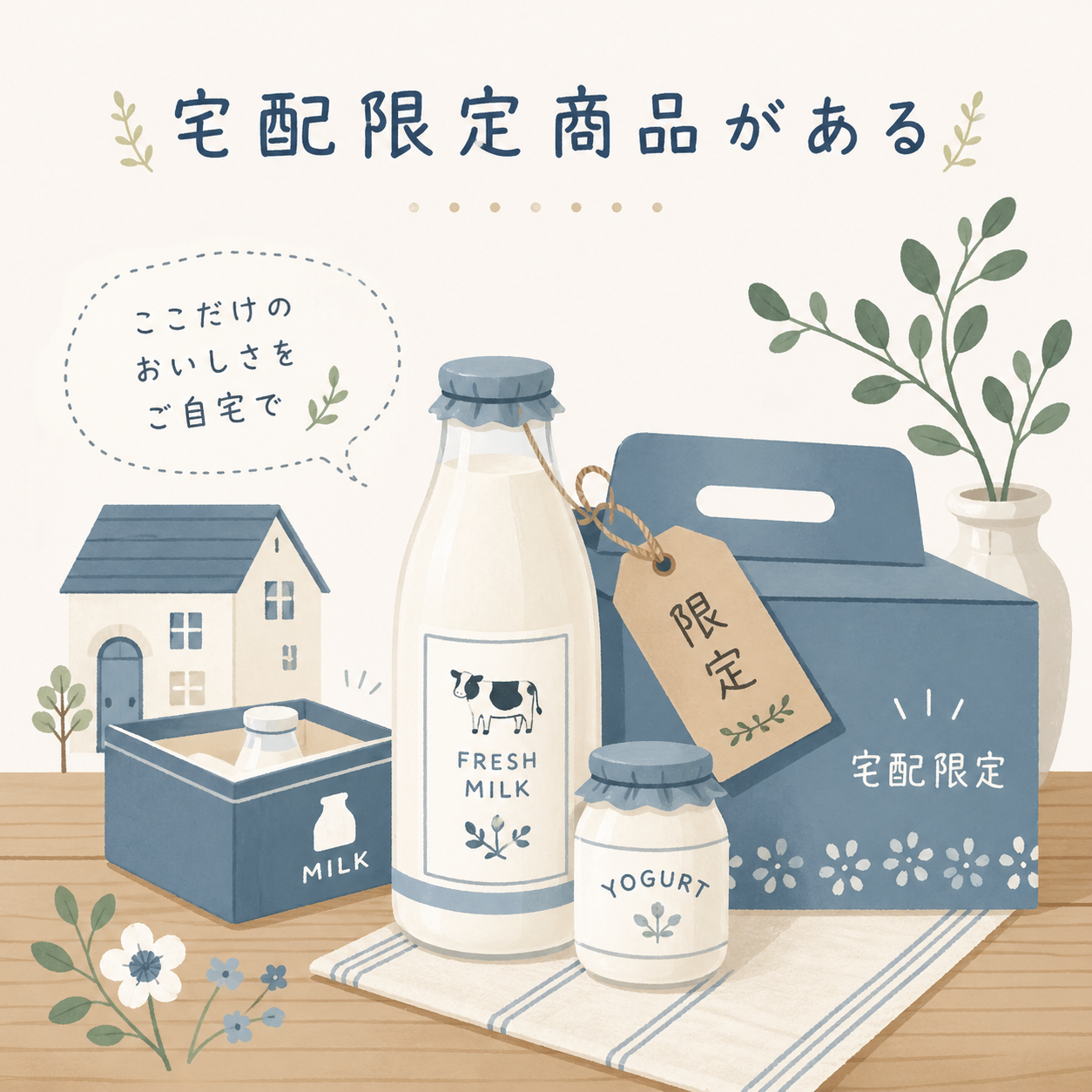 重たい牛乳を運ぶ必要なし